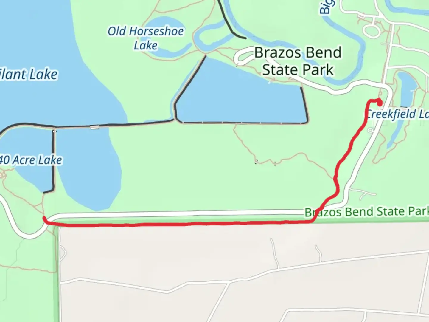 An image depicting the trail Live Oak Trail via Pilant Slough Trail and its surrounding area.