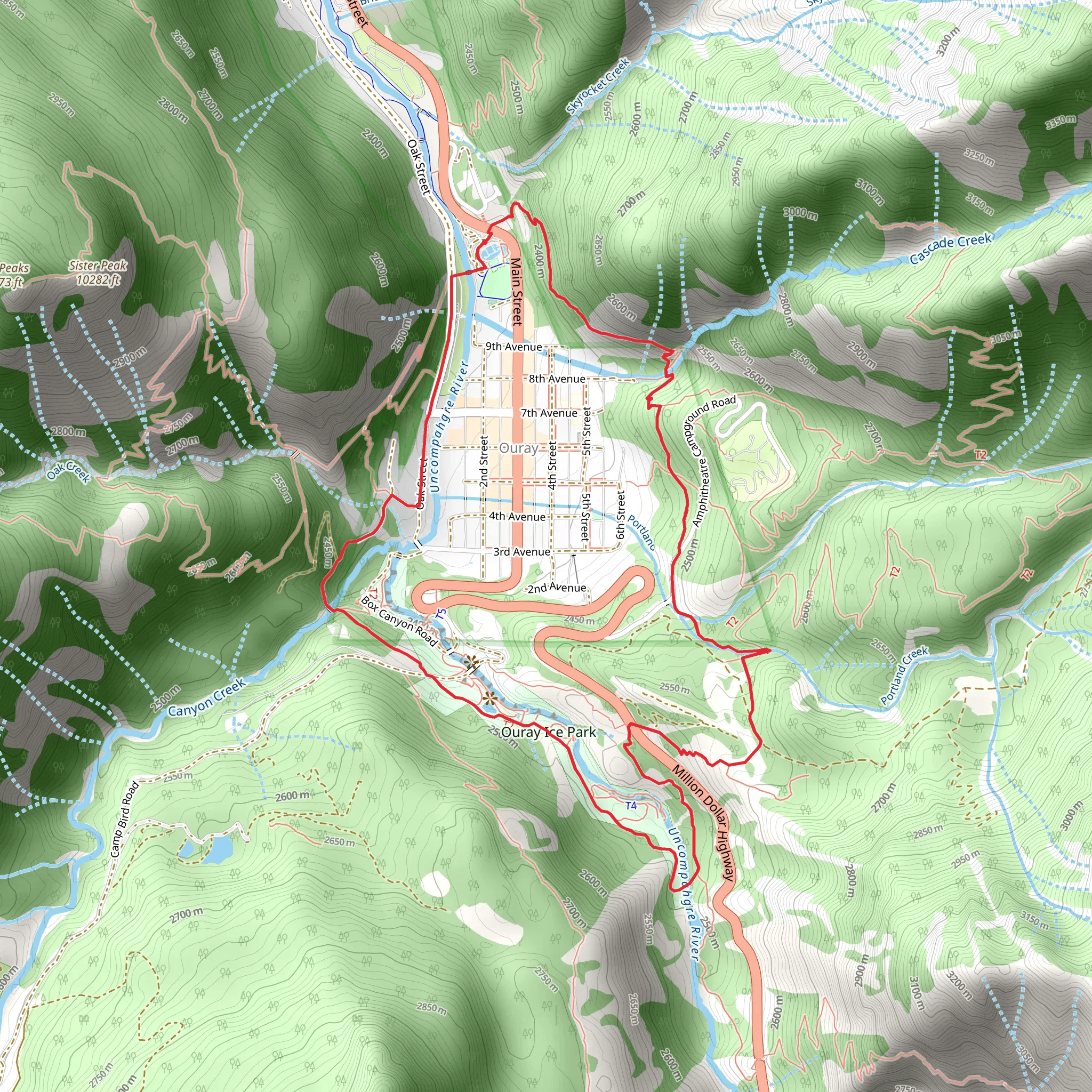 Uncompahgre River Walk - Perimeter Loop Trail mobile static map
