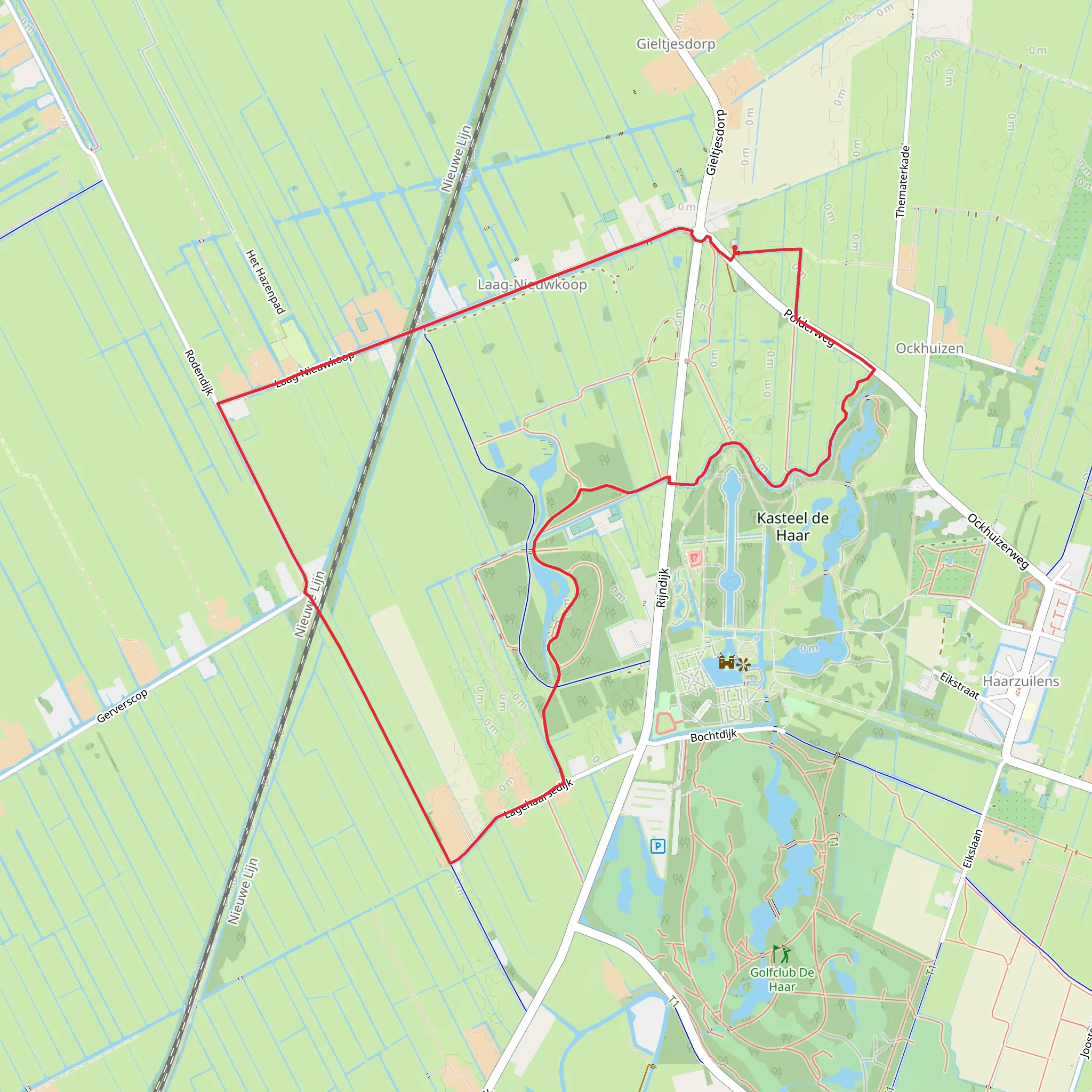 Kortjaksepad and Polder Weg Loop mobile static map