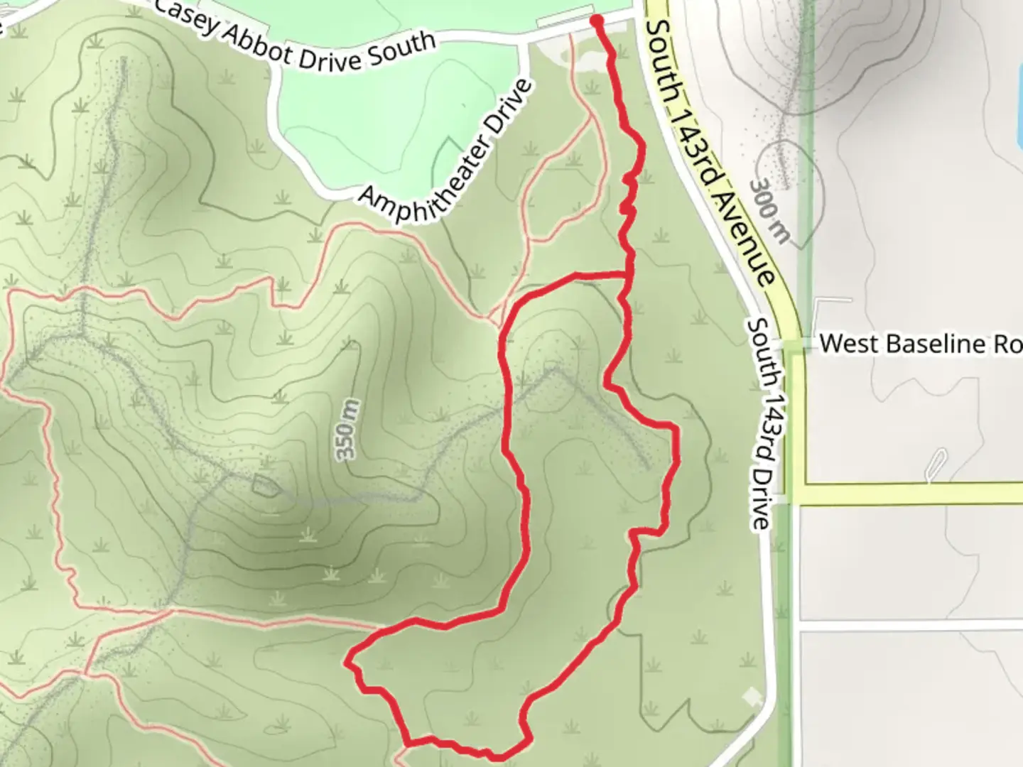 An image depicting the trail Horseshoe and Baseline Loop Trail and its surrounding area.
