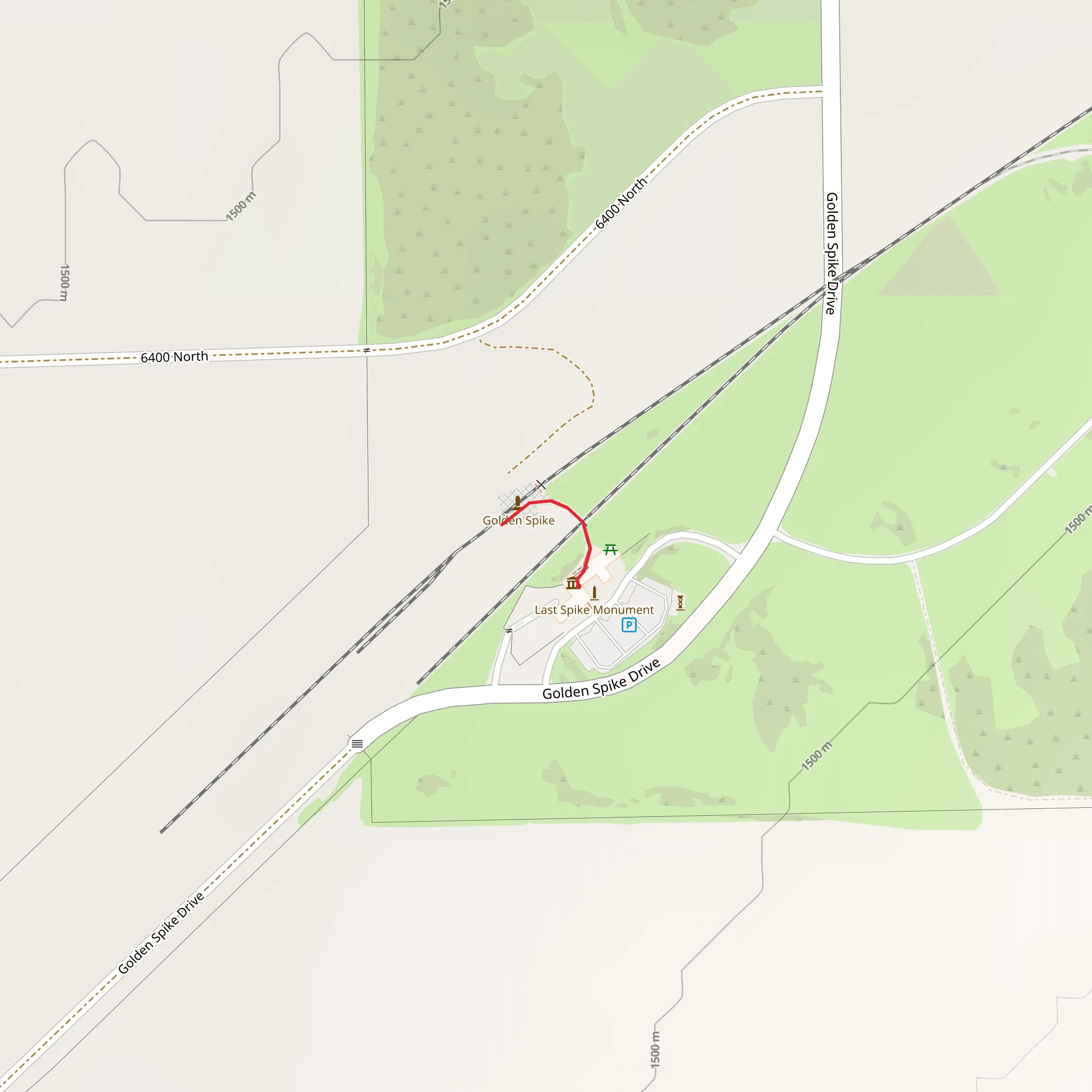 Golden Spike Drive mobile static map