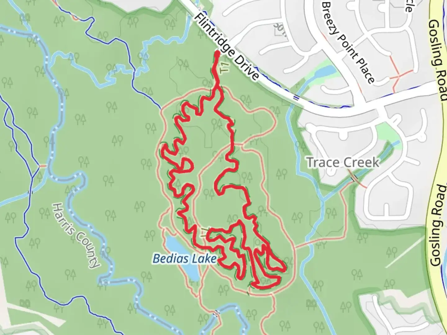 An image depicting the trail Flintridge Loop Trail and its surrounding area.