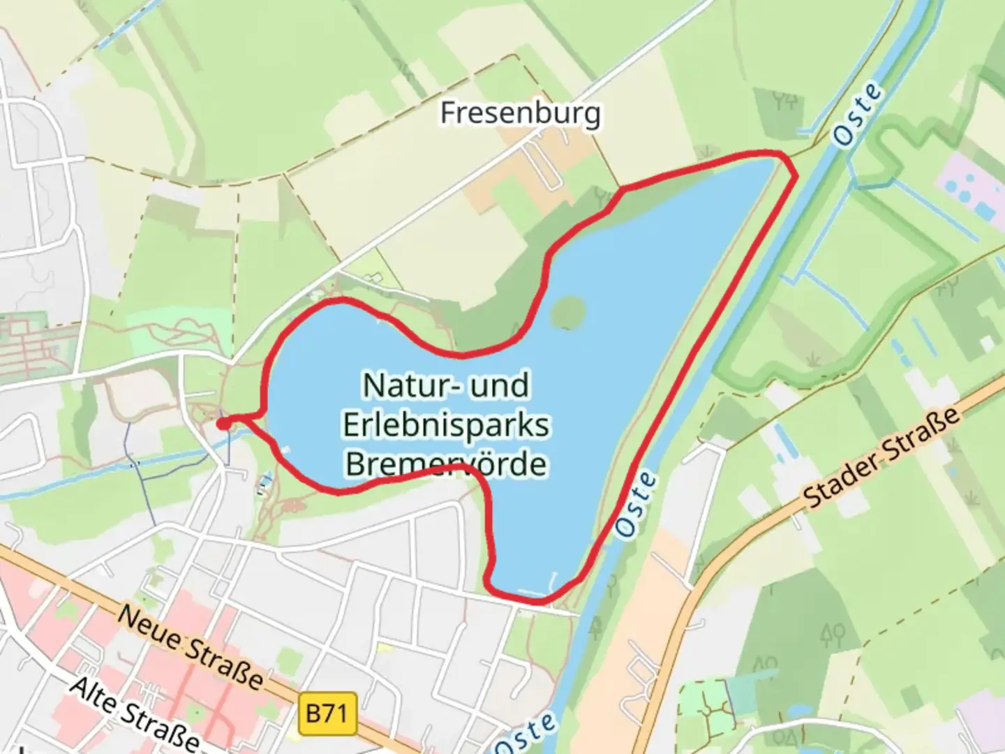 An image depicting the trail Voerder See Loop via Nordpfad and its surrounding area.