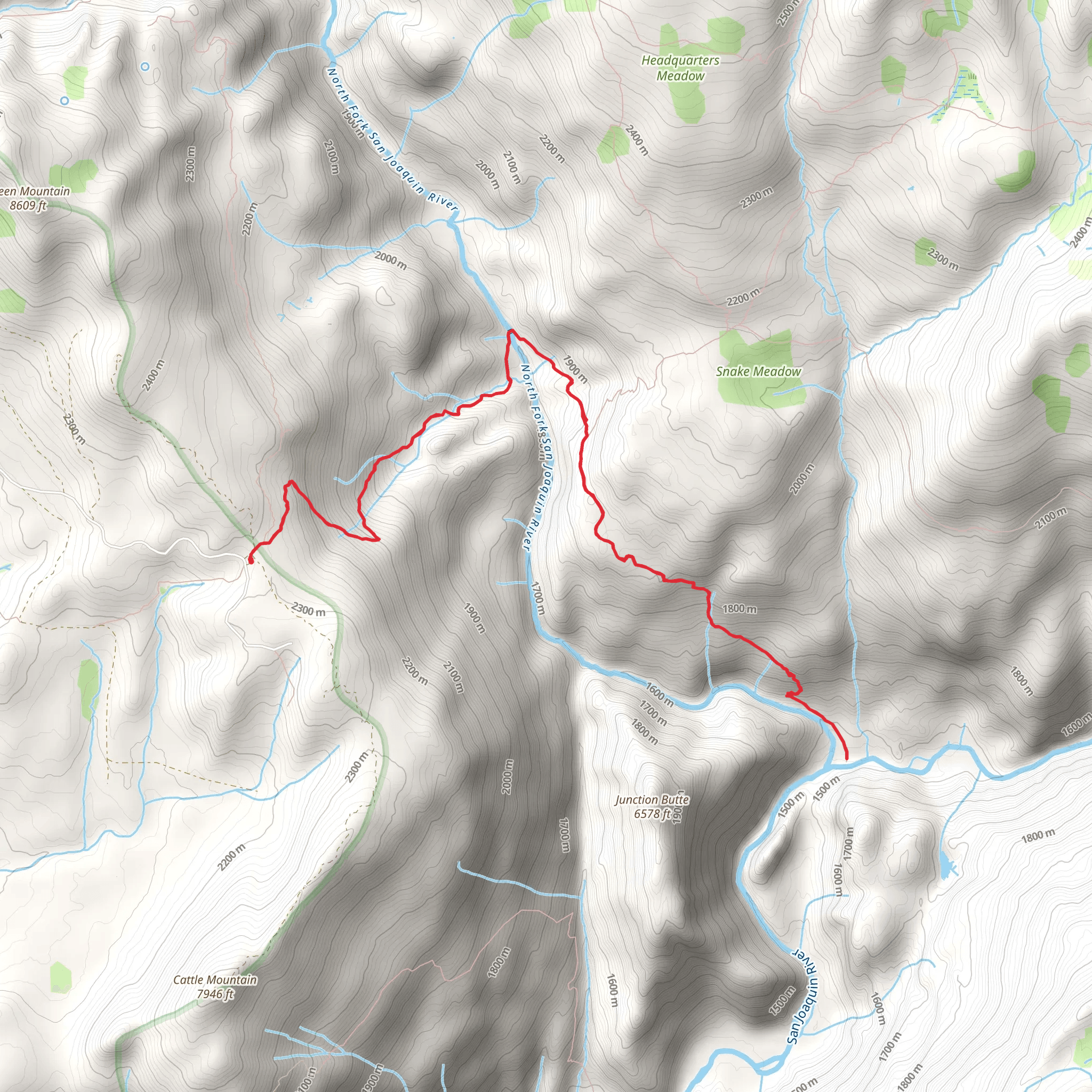 Junction Butte via Mammoth Trail mobile static map