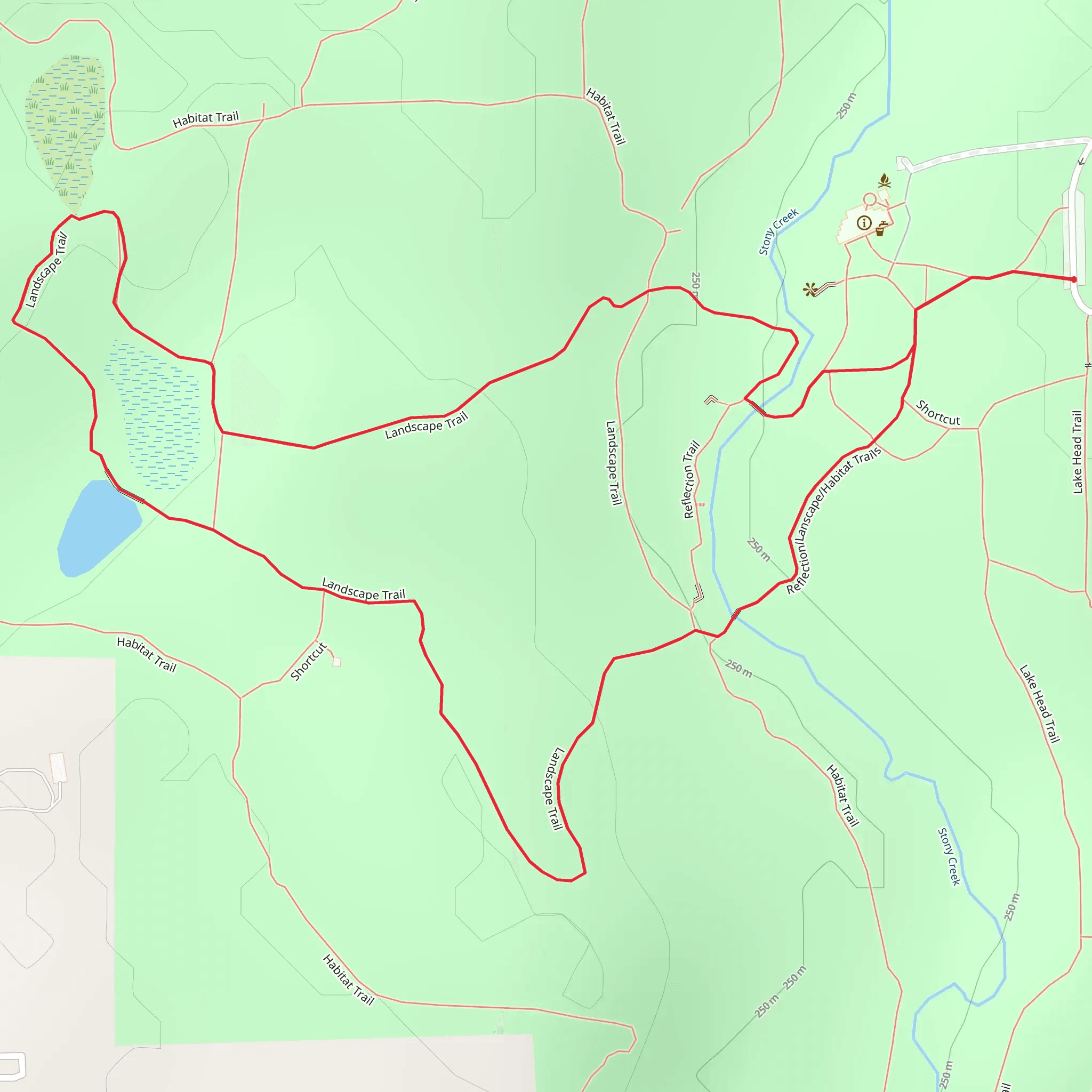 Landscape Trail and Reflection-Lanscape Loop Trail mobile static map