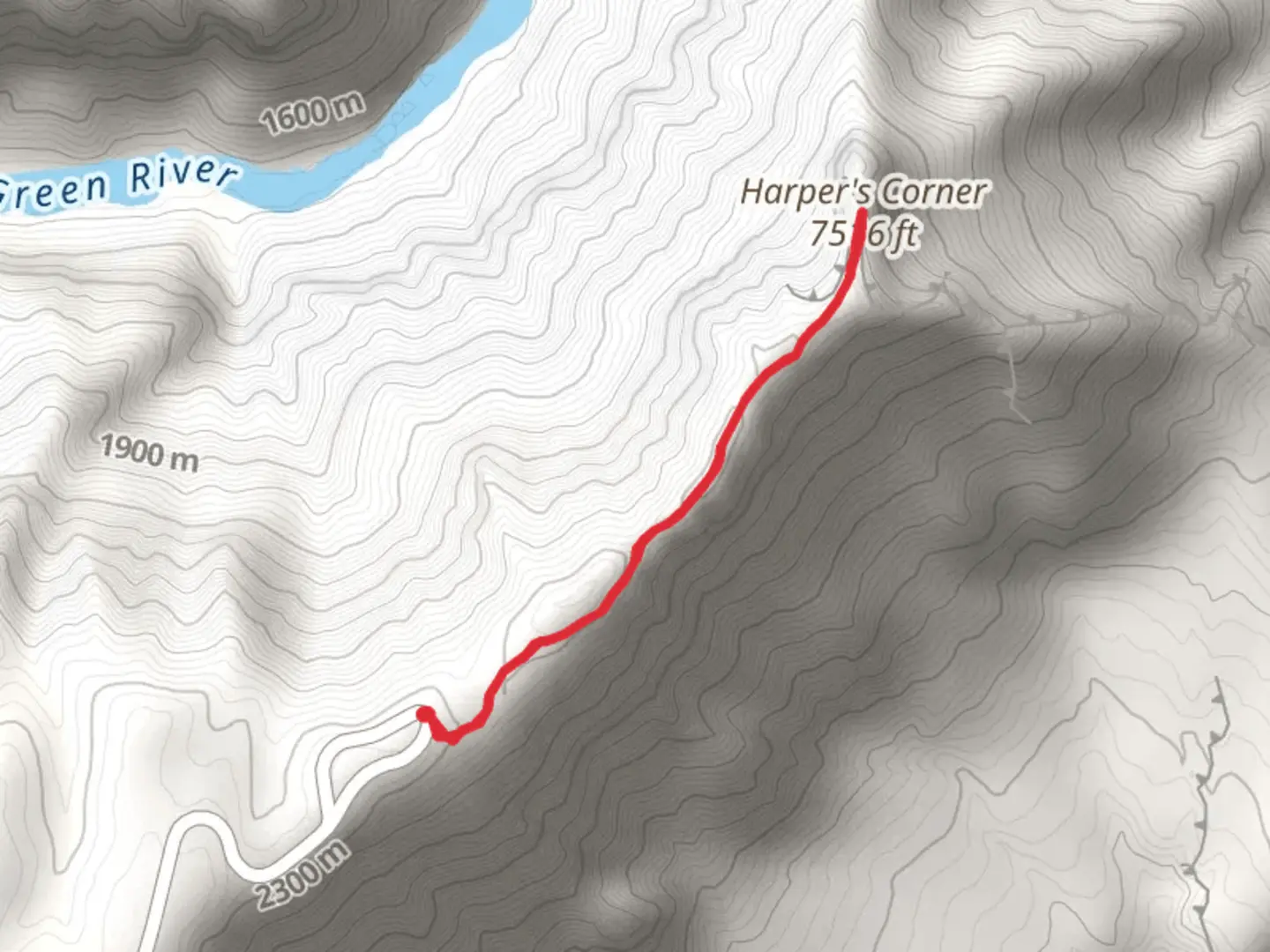 An image depicting the trail Harper's Corner Trail and its surrounding area.