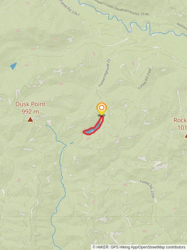 Spider Lake Trail mobile static map