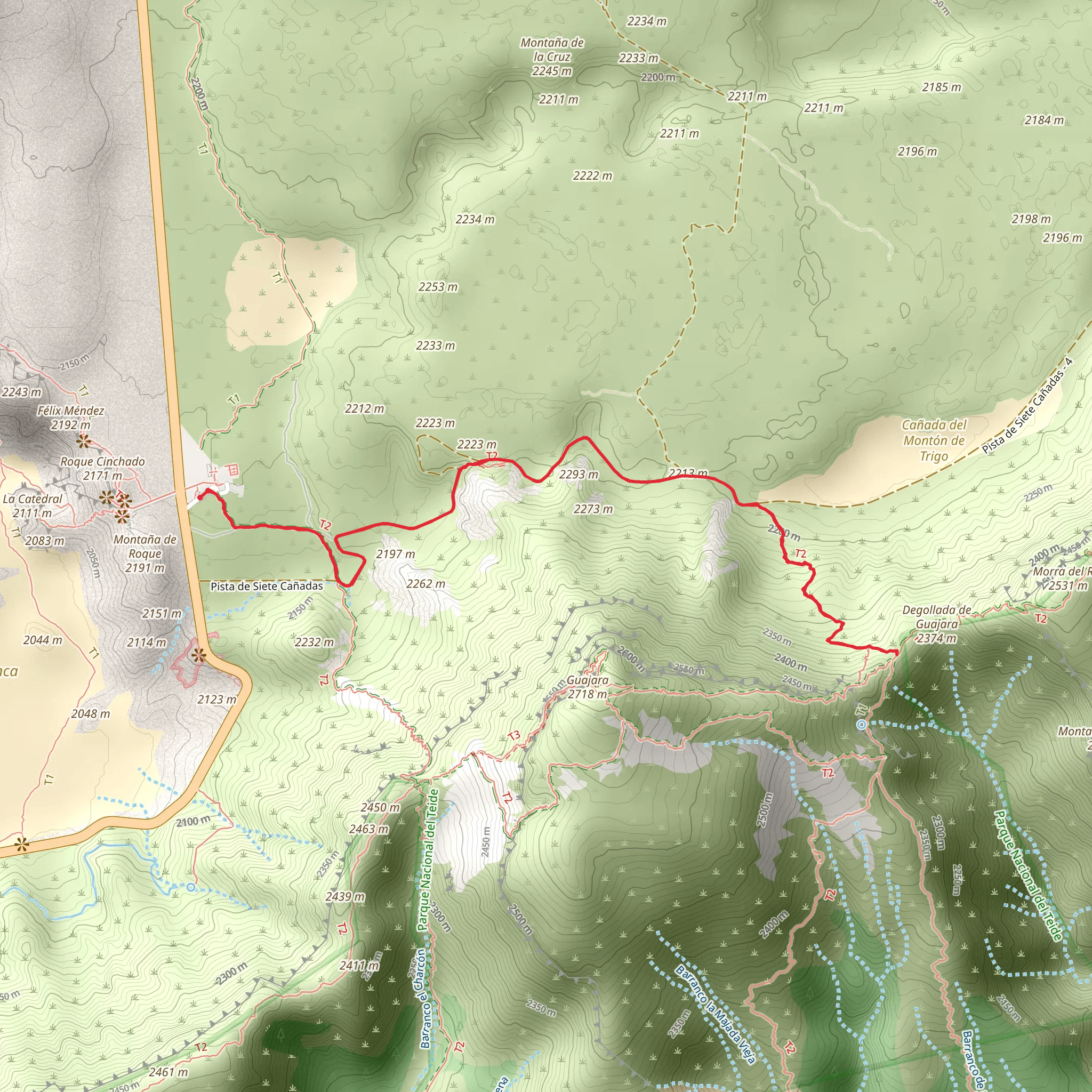 Degollada de Guajara mobile static map