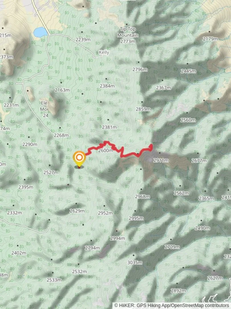 An image depicting the trail North Baldy via Hop Canyon Trail and North Baldy Trail and its surrounding area.