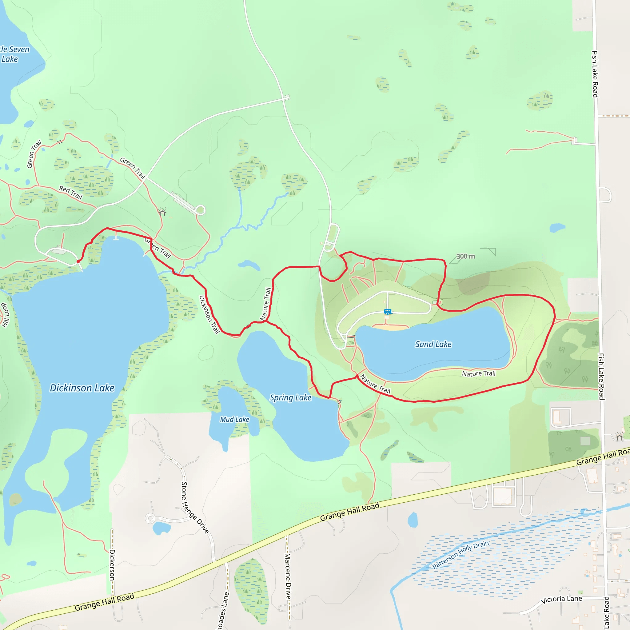 Sand Lake Loop via DIckinson Trail mobile static map