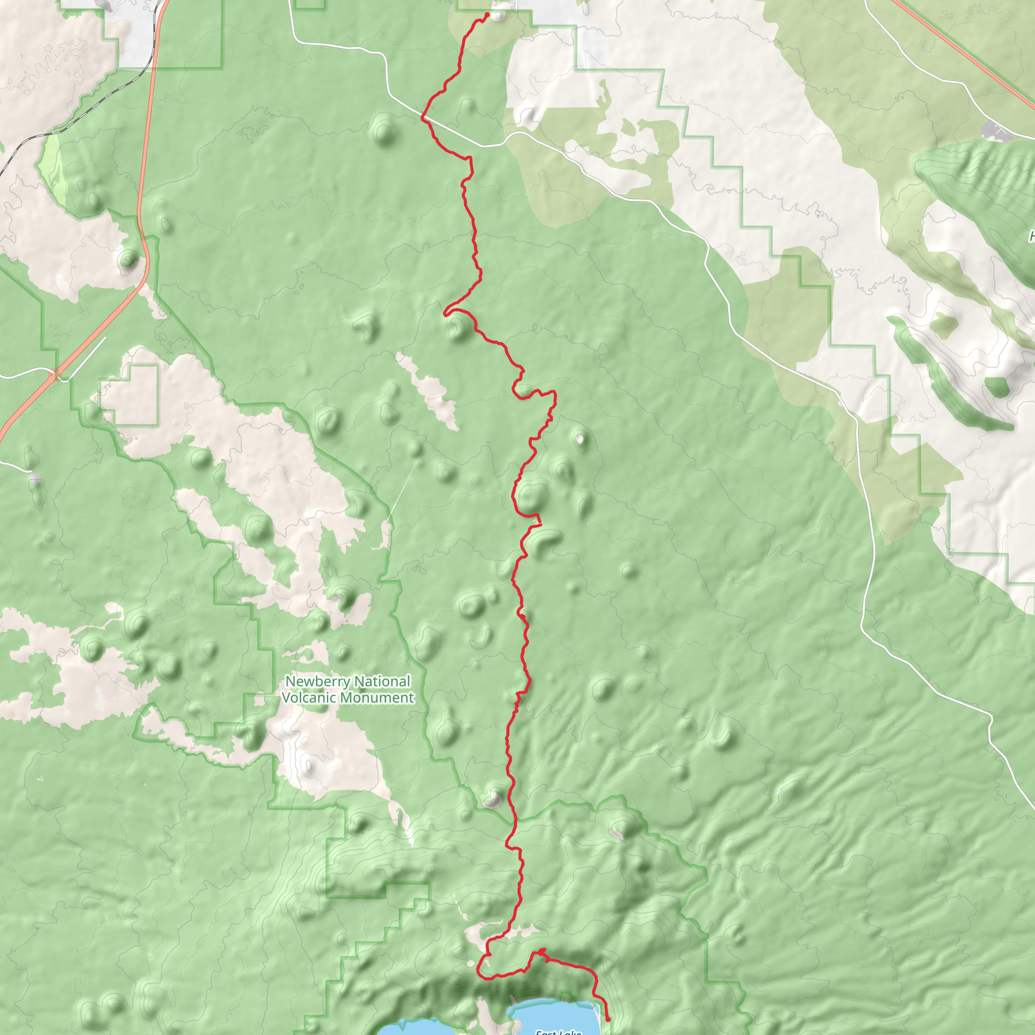 Swamp Wells via Crater Rim Trail mobile static map