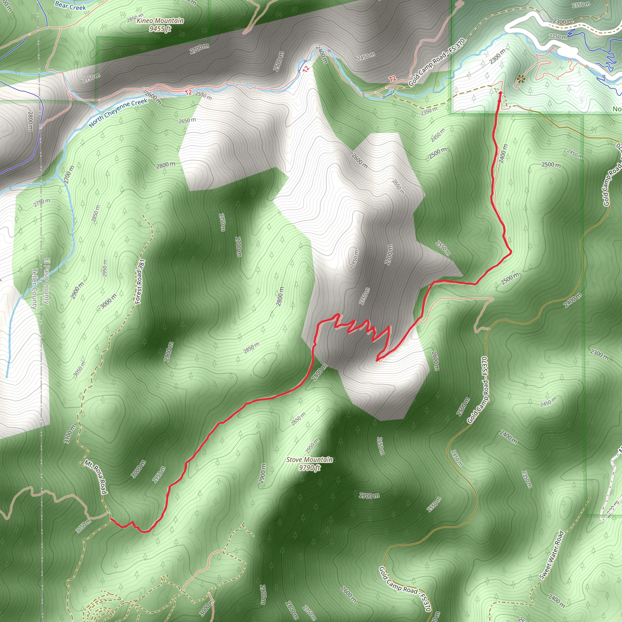 St Mary's Falls Trail mobile static map