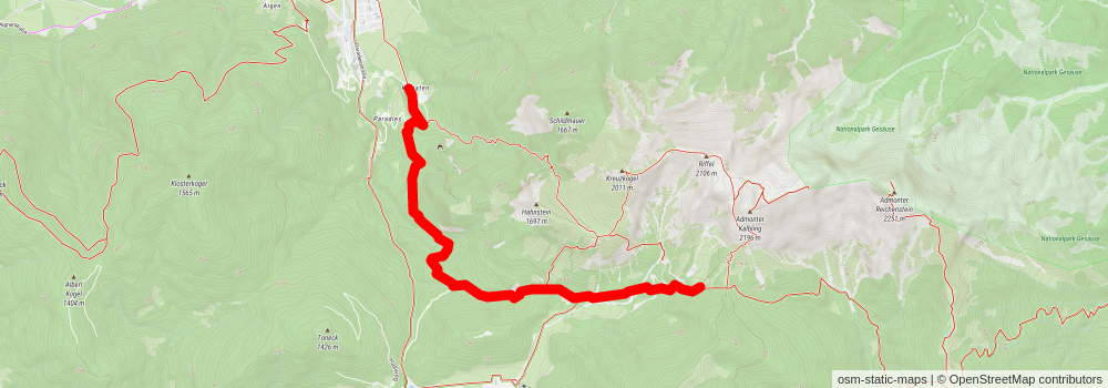 Admont - Hahnstien - Klinkehutte Loop Trail stage 2 Map