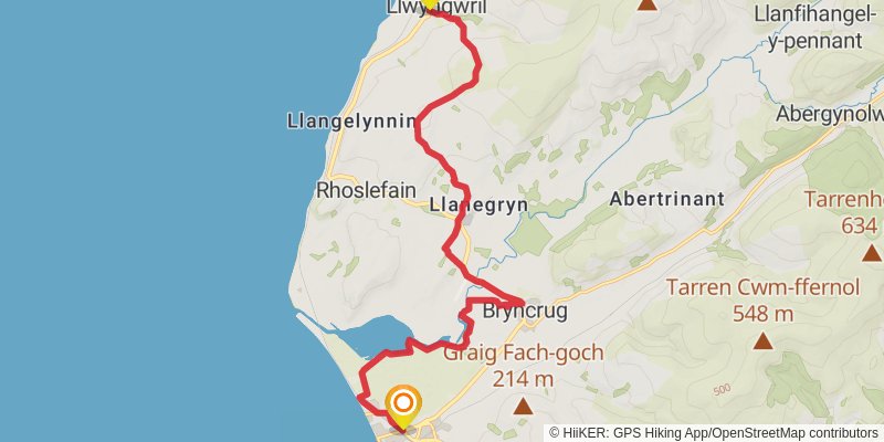 Aberdovey to Porthmadog Walk stage 2 Map