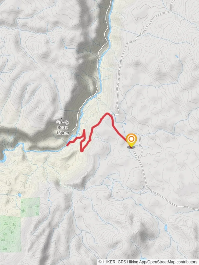 An image depicting the trail Topsy Grade Road and its surrounding area.