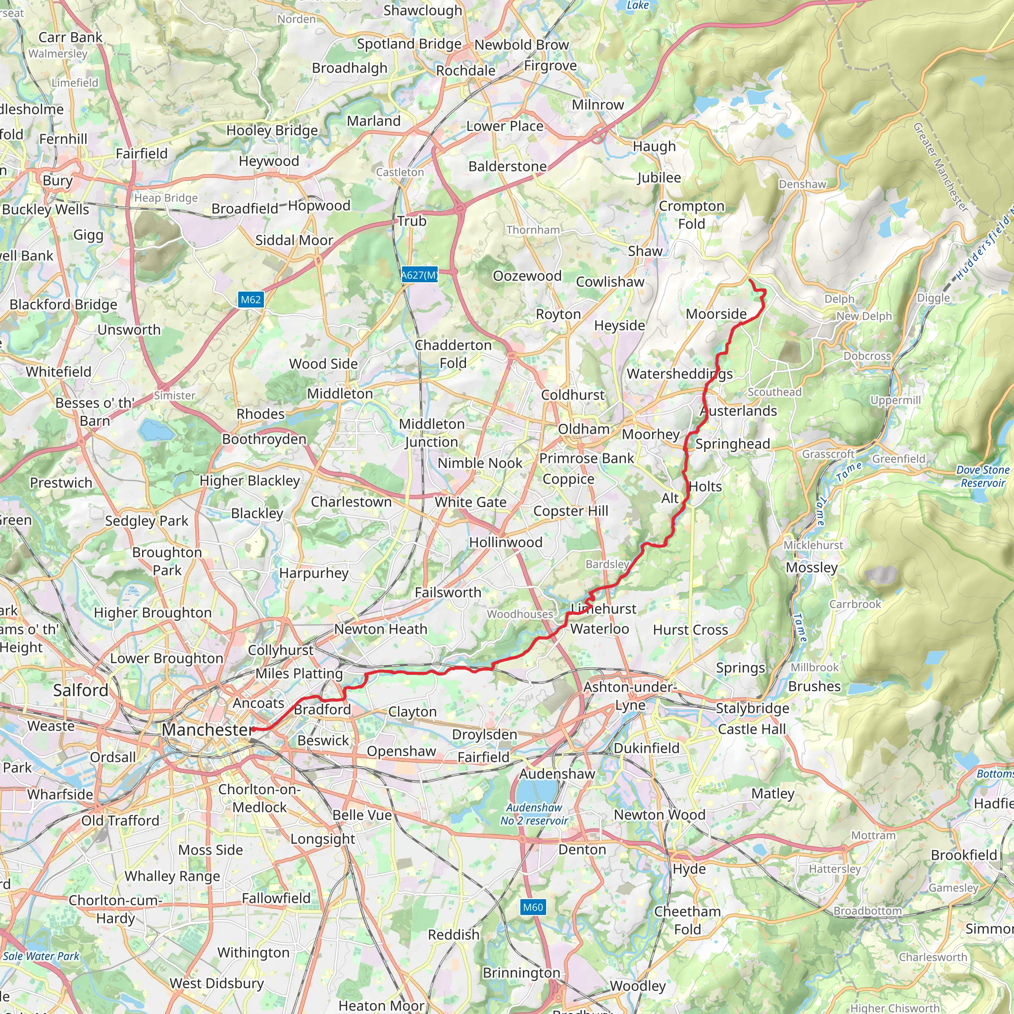 Medlock Valley Way mobile static map