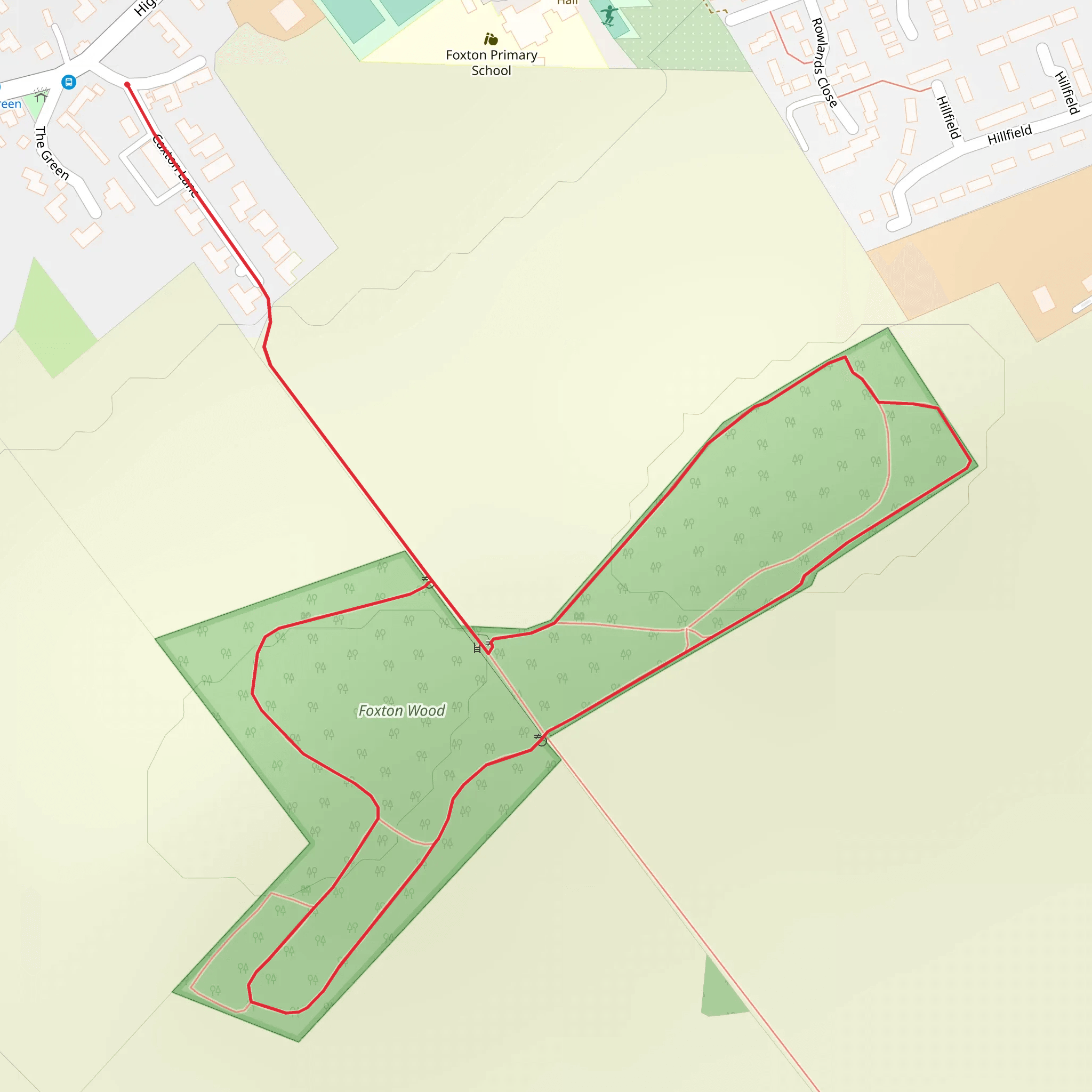 Foxton Wood Loop mobile static map