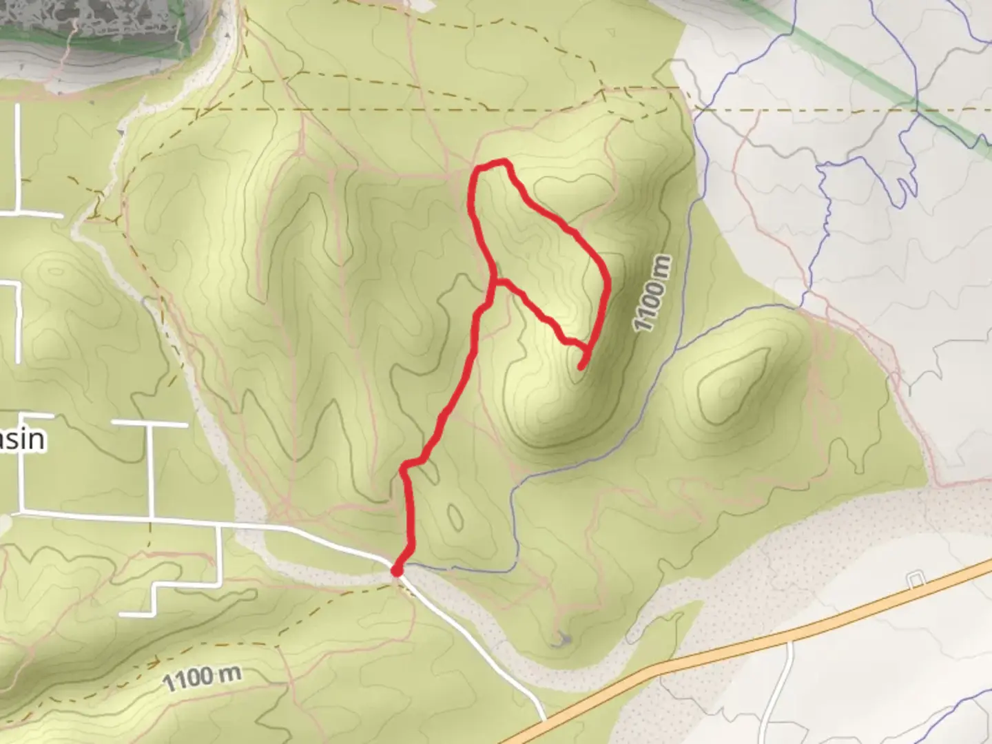 An image depicting the trail Calico Inner Loop and its surrounding area.