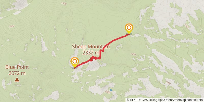 Sheep Mountain Trail stage 2 Map