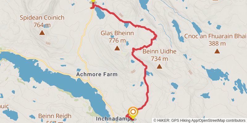 Fort William to Cape Wrath Walk stage 16 Map