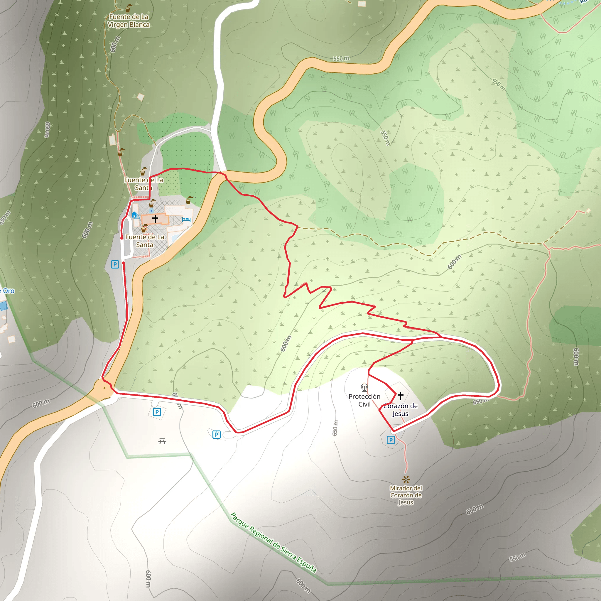 Path of Santa Eulalia and heart of Jesus (Sierra Espuña) SL MU 3 mobile static map