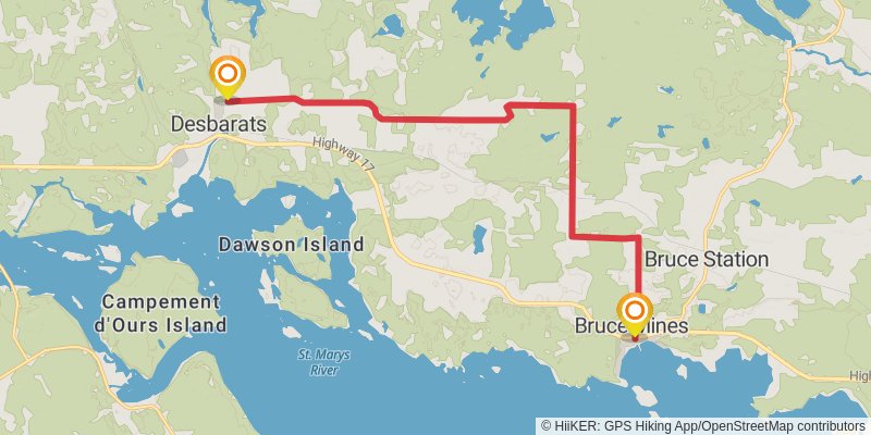 Waterfront Trail stage 126 Map