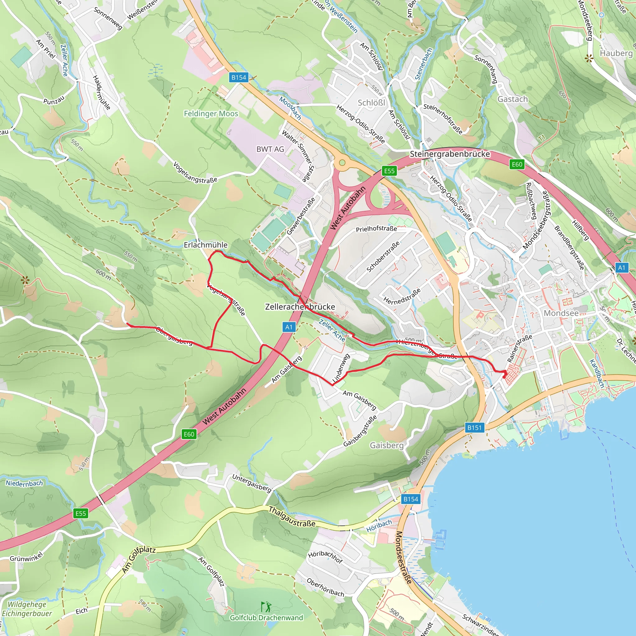 Helenental Valley from Gaisberg mobile static map