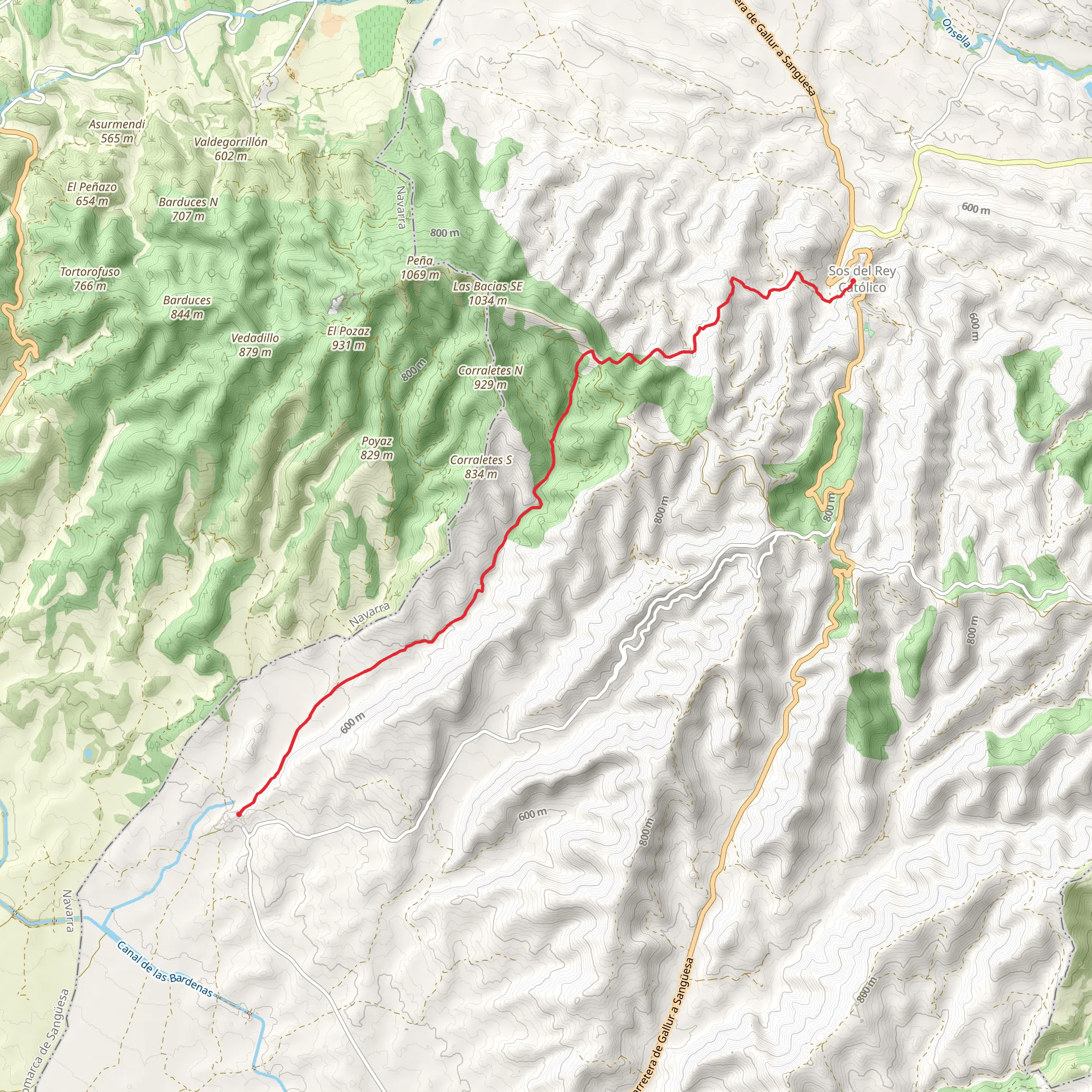 Sos del Rey Católico - Sofuentes PR Z 112 mobile static map