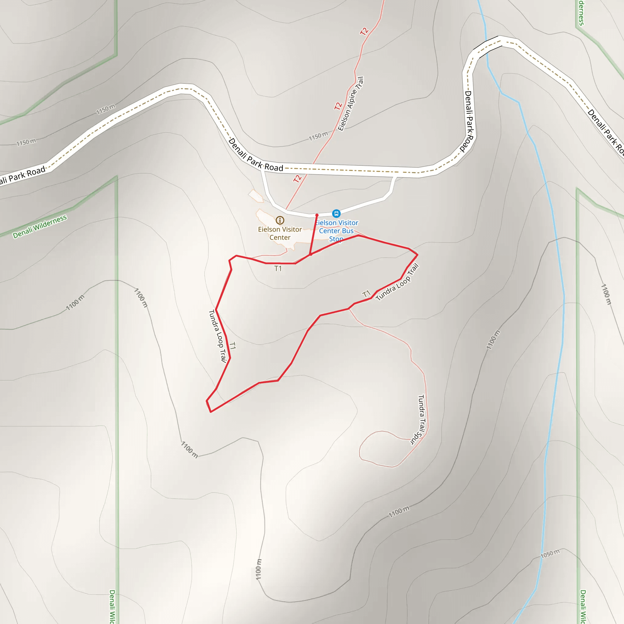 Tundra Loop Trail mobile static map