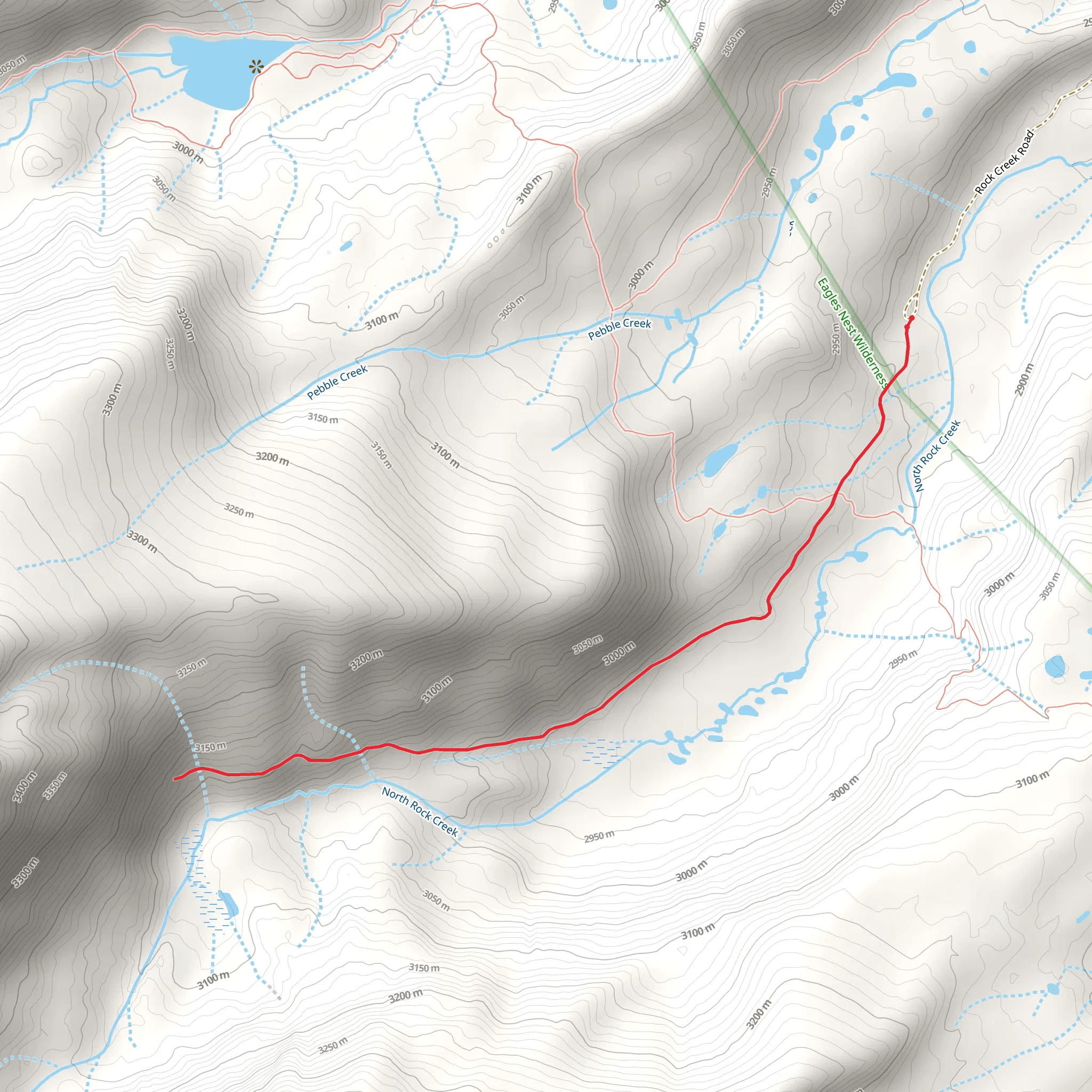 North Rock Creek Trail mobile static map