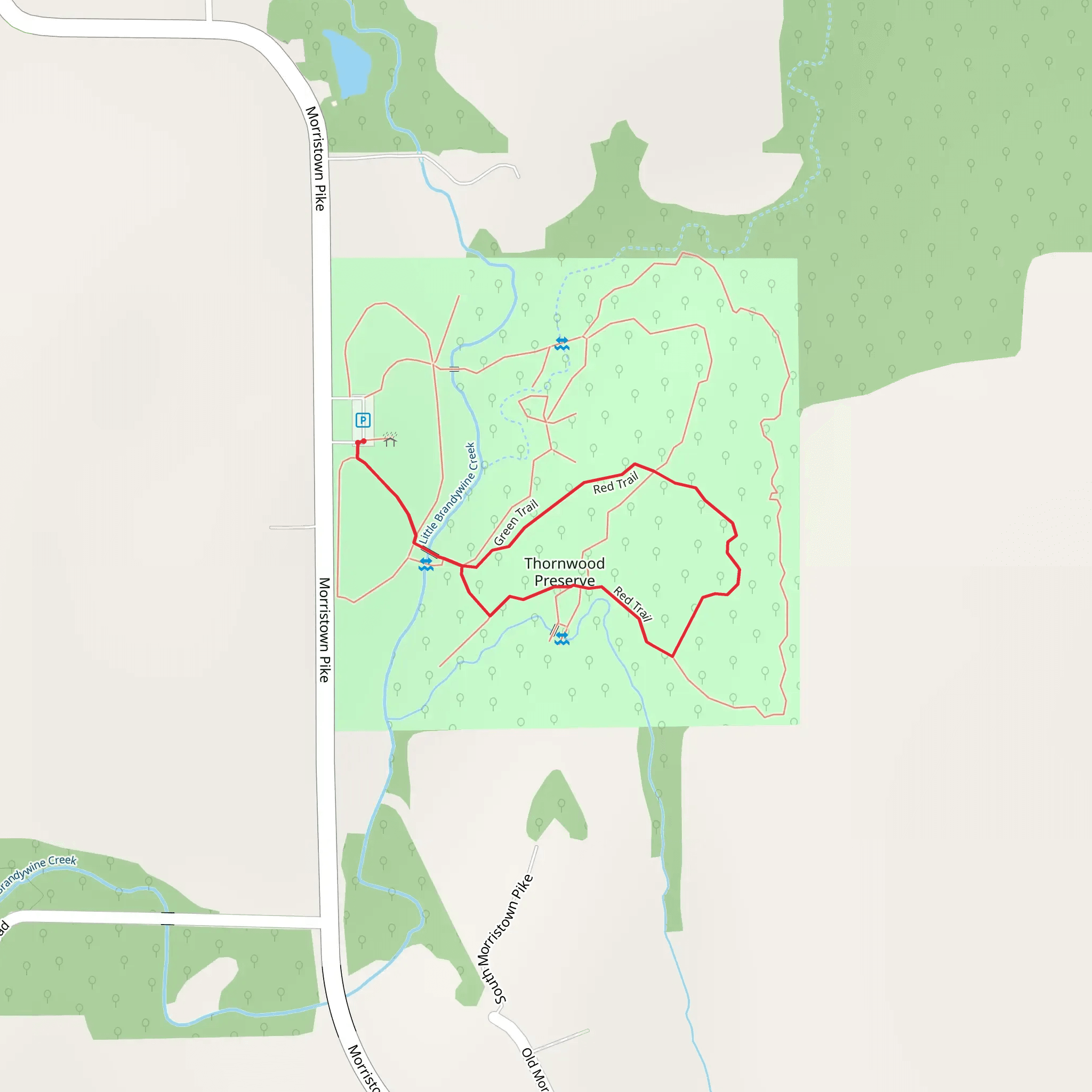 Red Loop Trail mobile static map