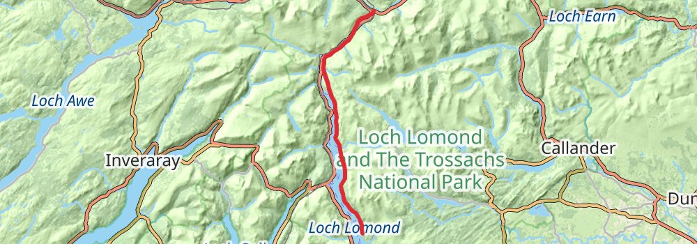 West Highland Way (South Section) 5-Day Challenging Tour (Hillwalk Tours) stage 3 Map