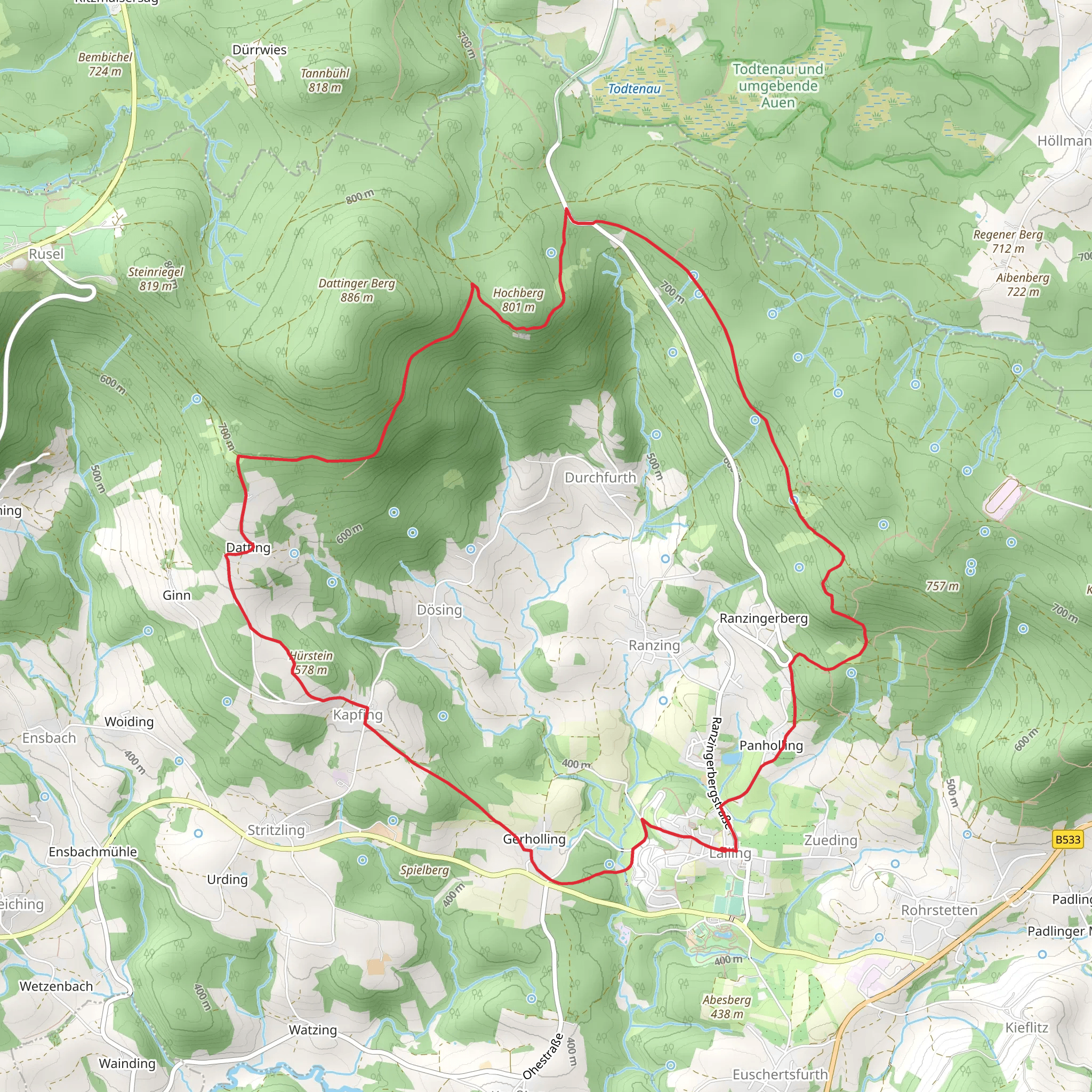 Hochwaldweg mobile static map