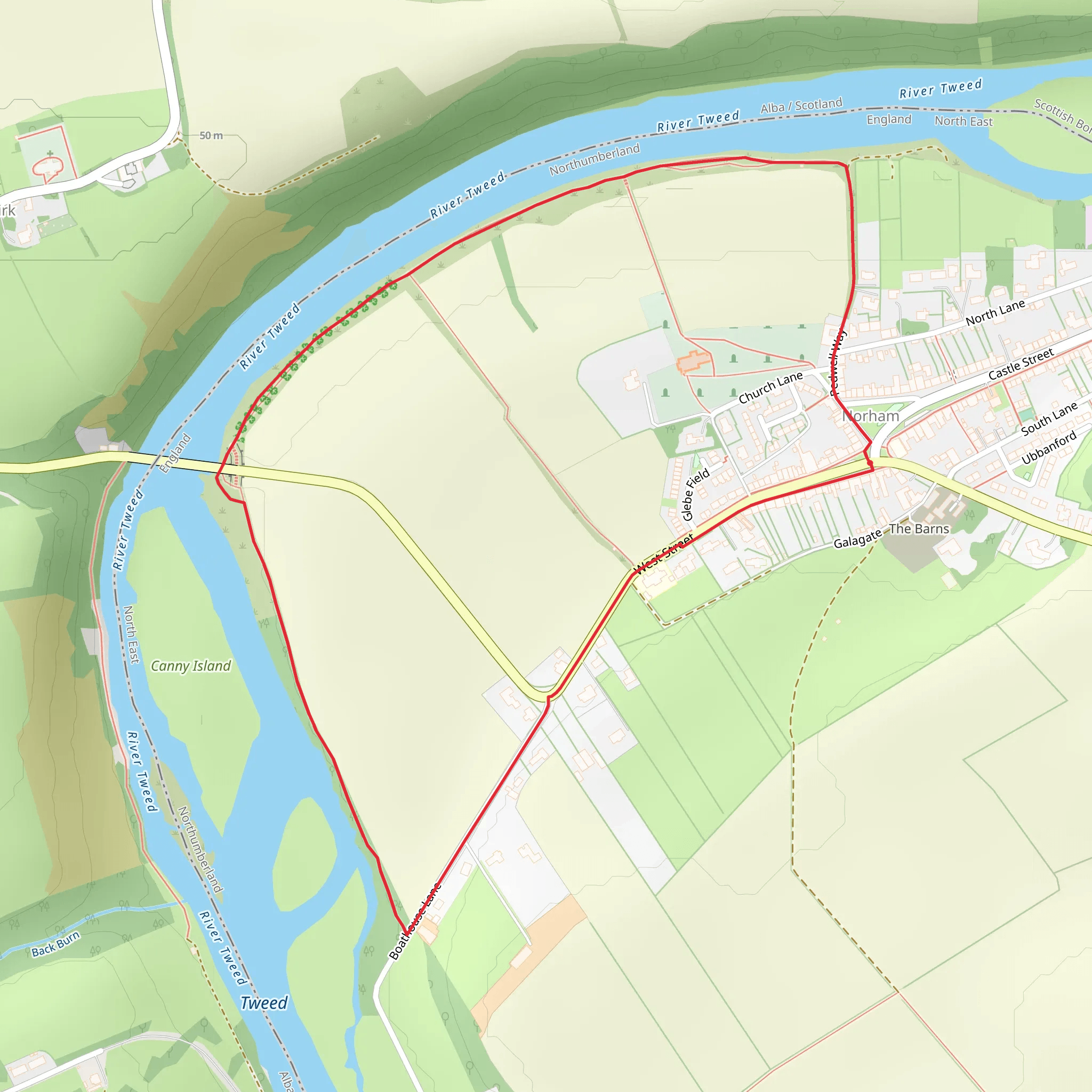 Norham Loop mobile static map
