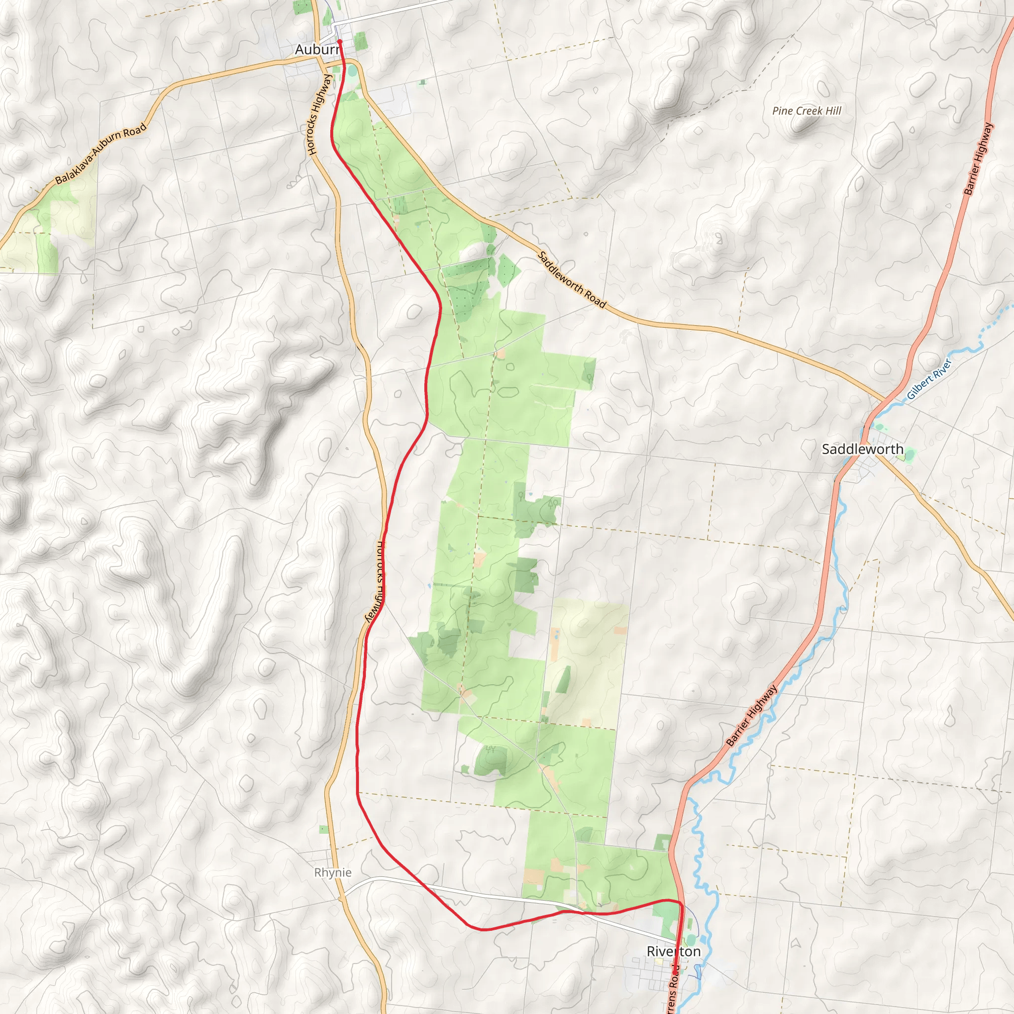 Rattler Trail - Riverton to Auburn mobile static map