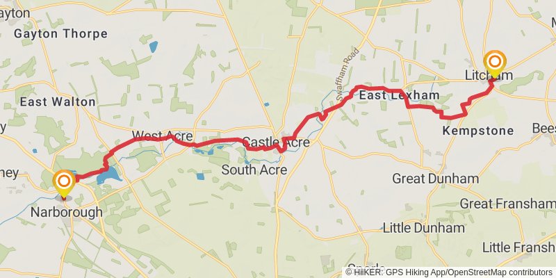 Nar Valley Way stage 2 Map