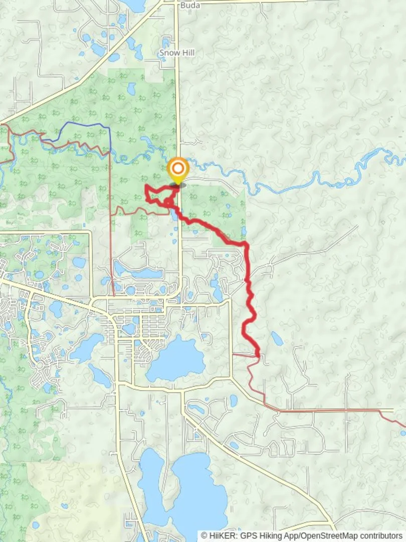 An image depicting the trail Snake and Florida Trail and its surrounding area.