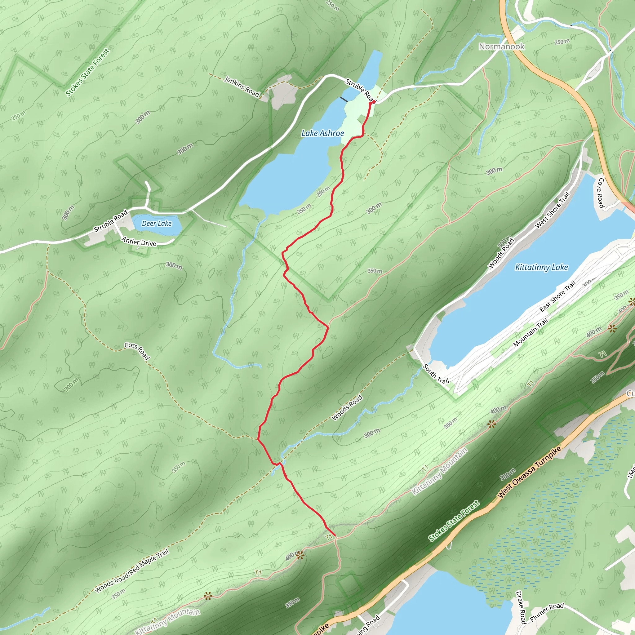 Red Maple and Ladder Trail mobile static map