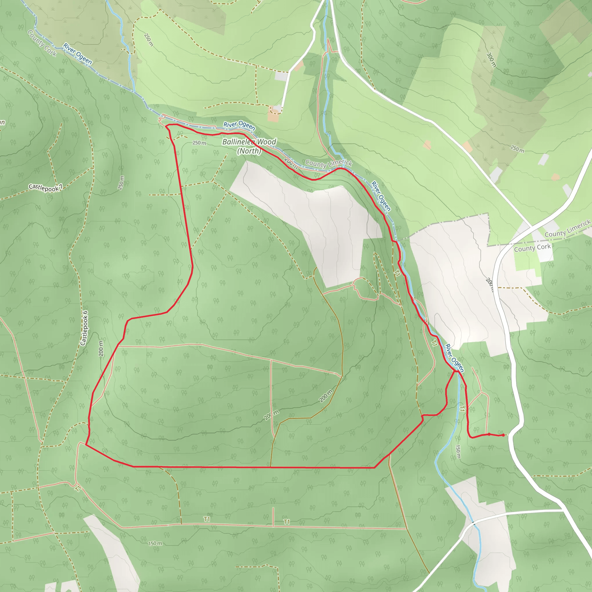 Ballyhoura - Canon Sheehan Loop mobile static map