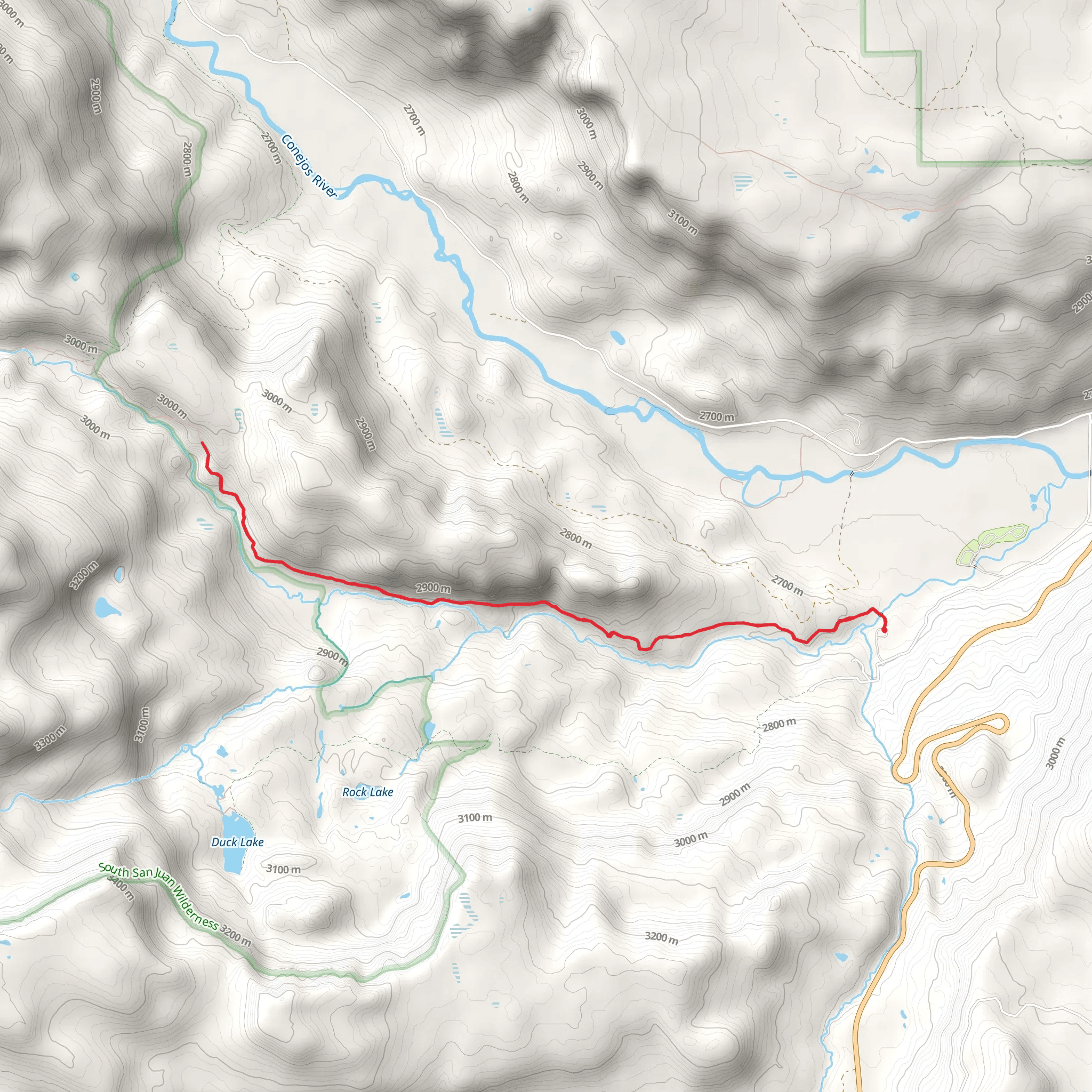 Elk Creek Trail - Short mobile static map