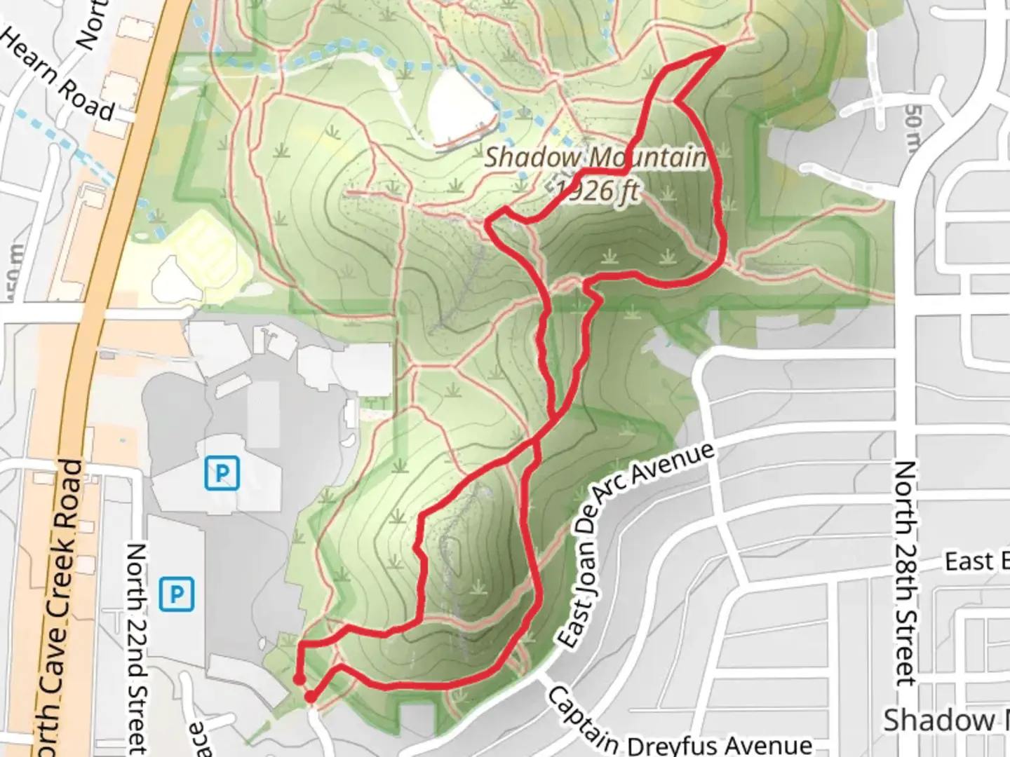 An image depicting the trail Shadow Mountain Circle and its surrounding area.