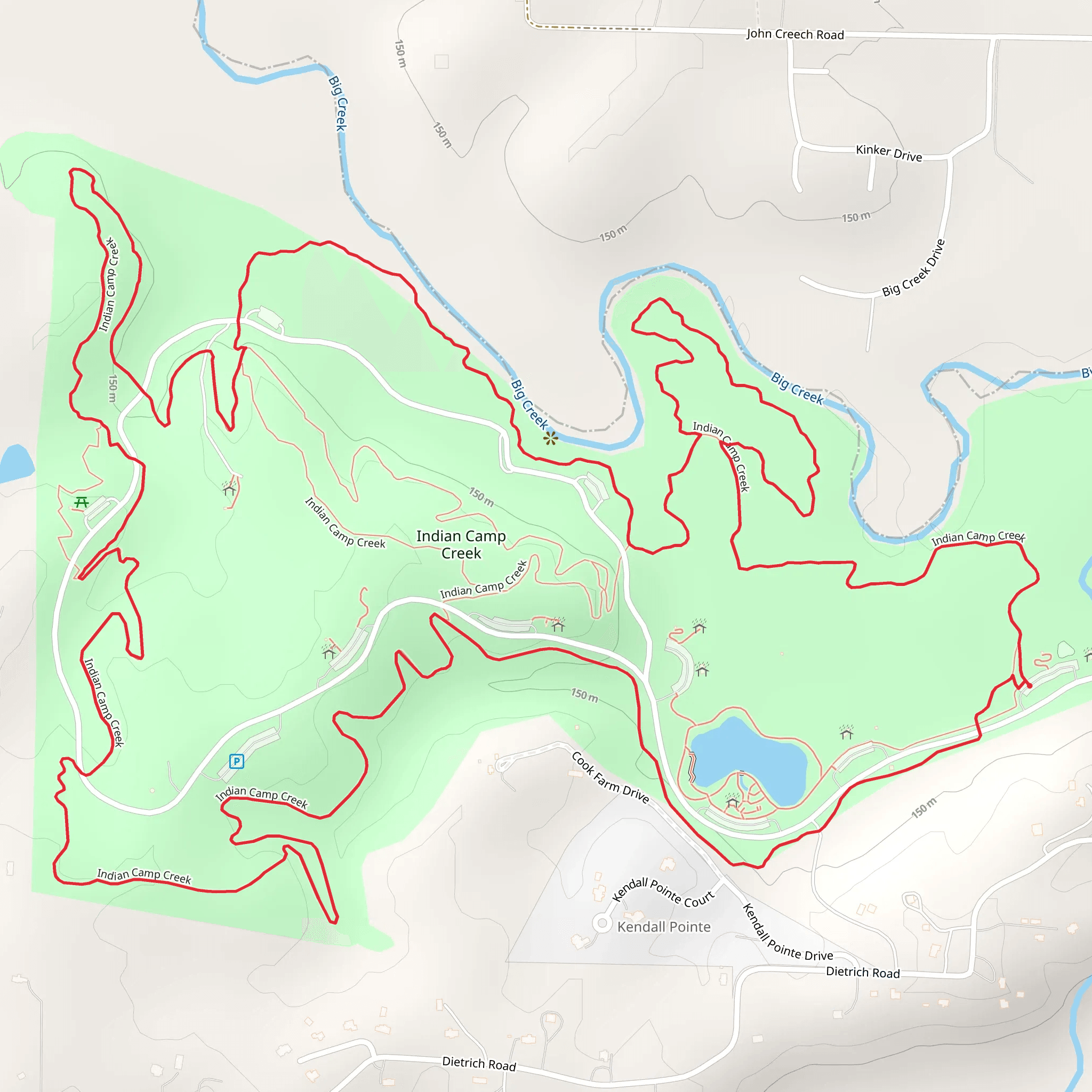 Indian Camp Creek Loop mobile static map
