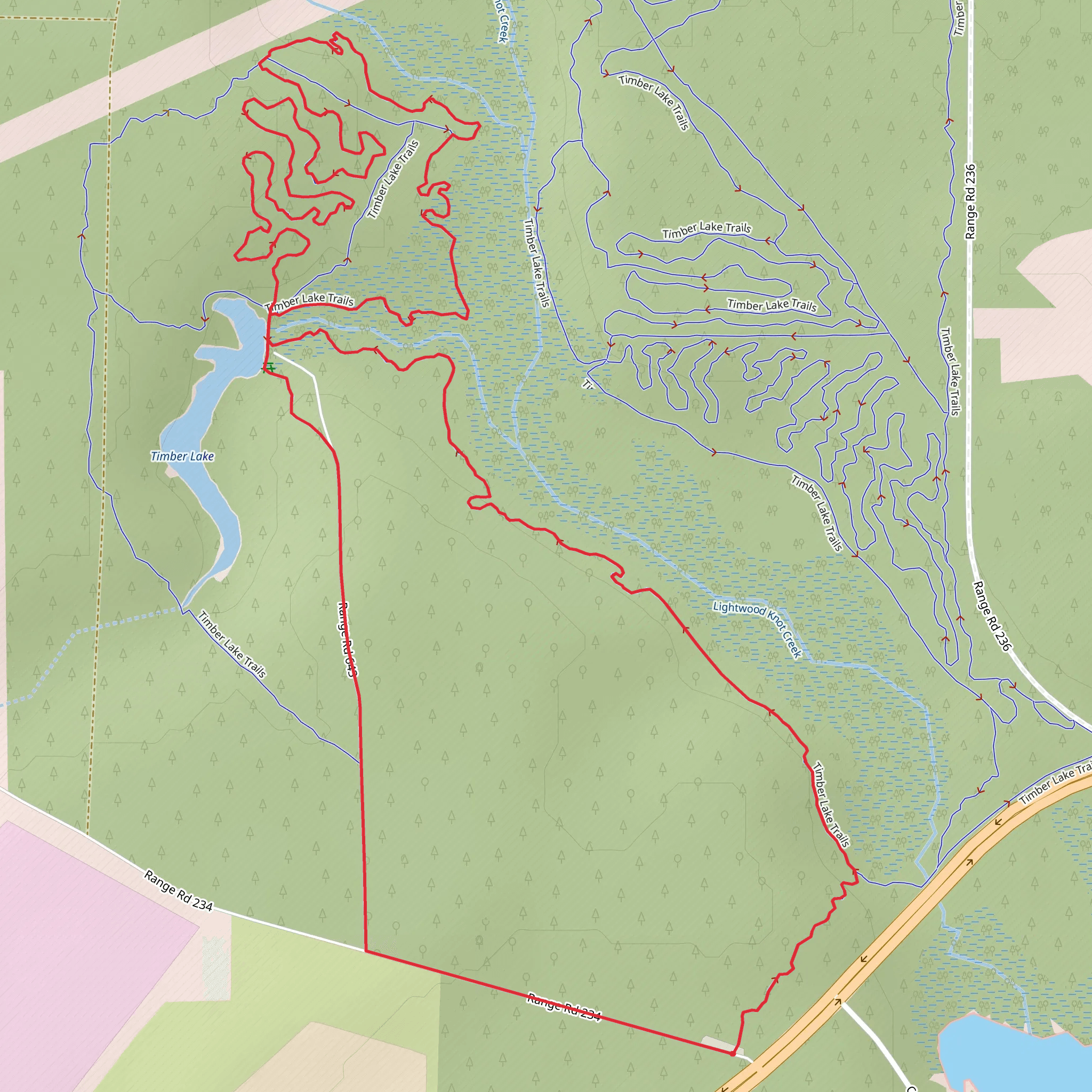 Timber Lake Loop Trails mobile static map