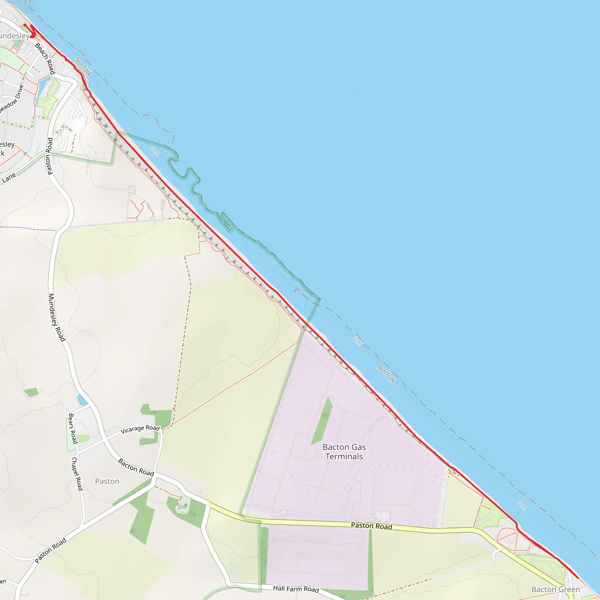 Mundesley Walk mobile static map