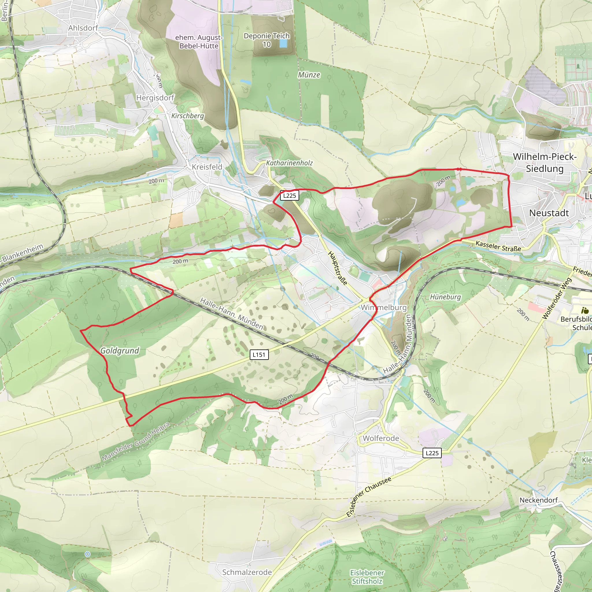 Wimmelburg Loop mobile static map
