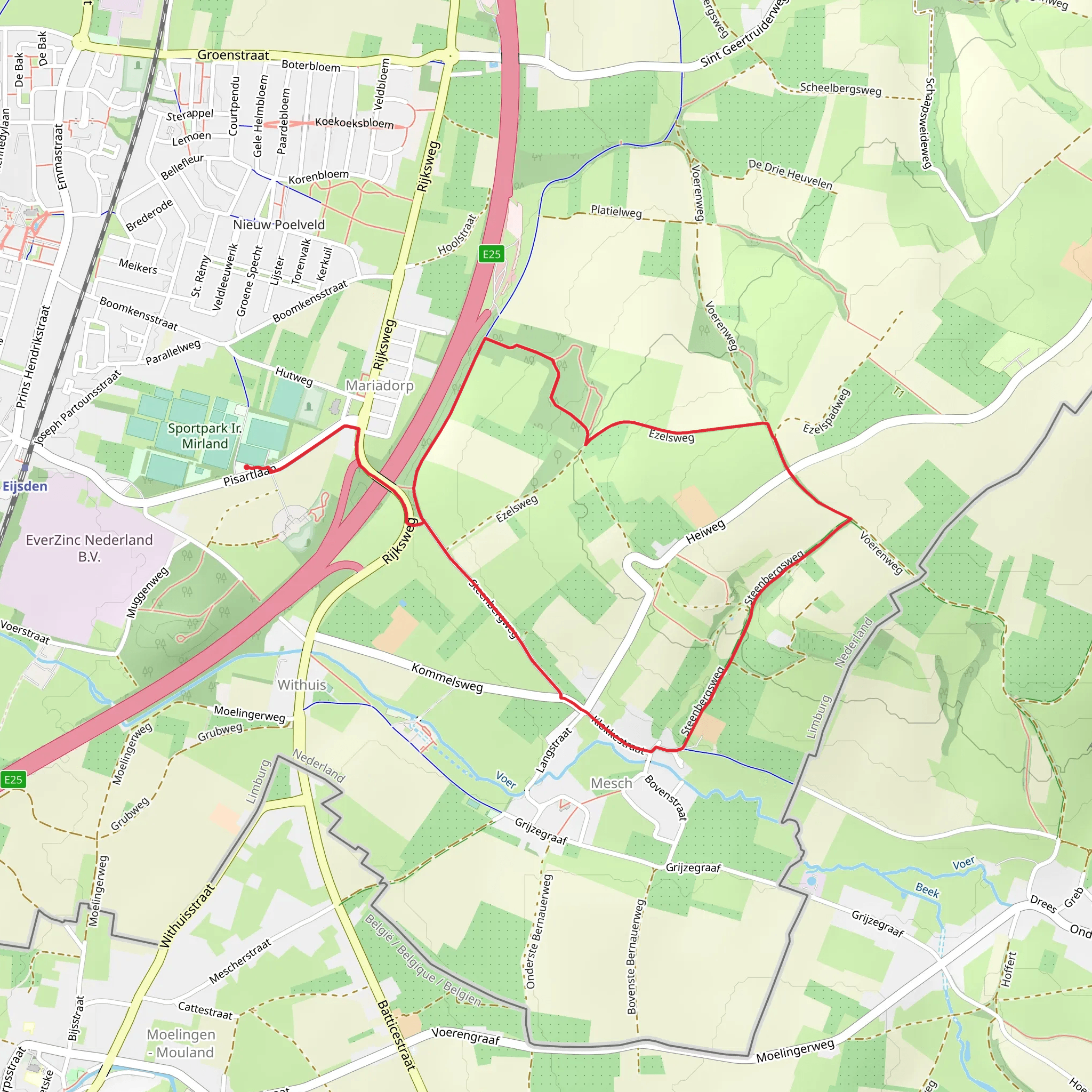 Mescher Plukbos and Grafheuvel via Steenberg Weg mobile static map