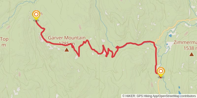 Pacific Northwest Trail stage 103 Map