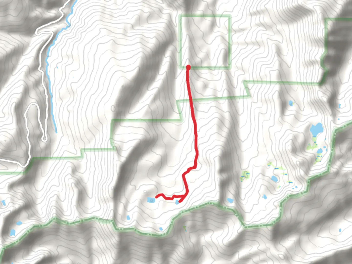 An image depicting the trail Mavis Lake and Fox Creek Lake Trail and its surrounding area.