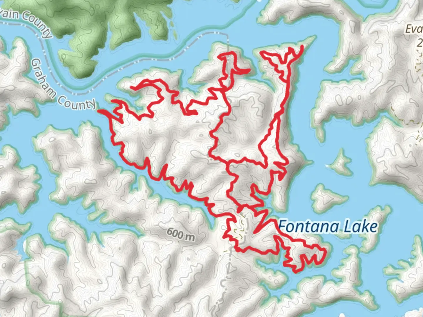 An image depicting the trail Mouse and Windy Overlook from Tsali Campground and its surrounding area.
