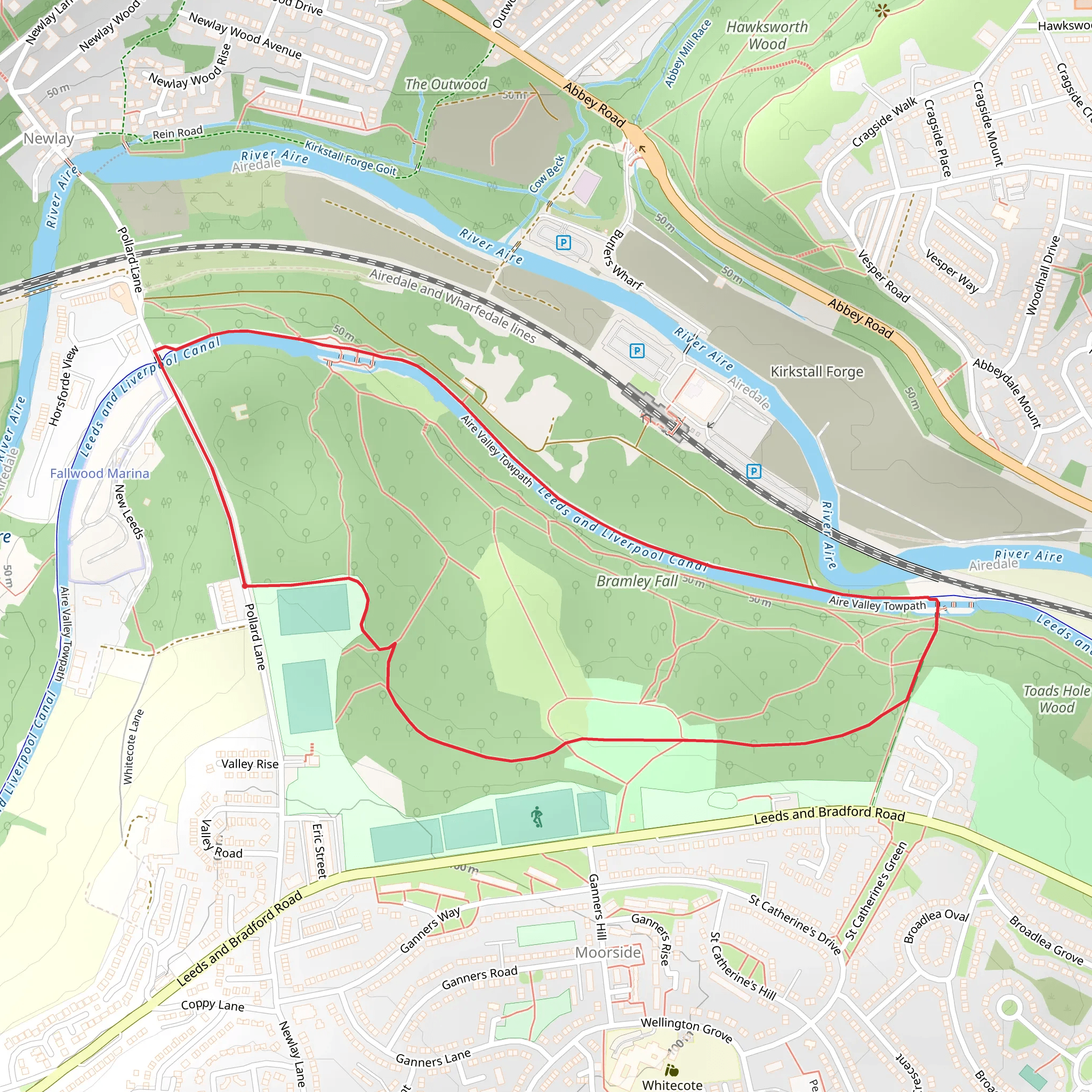Bramley Fall Loop mobile static map